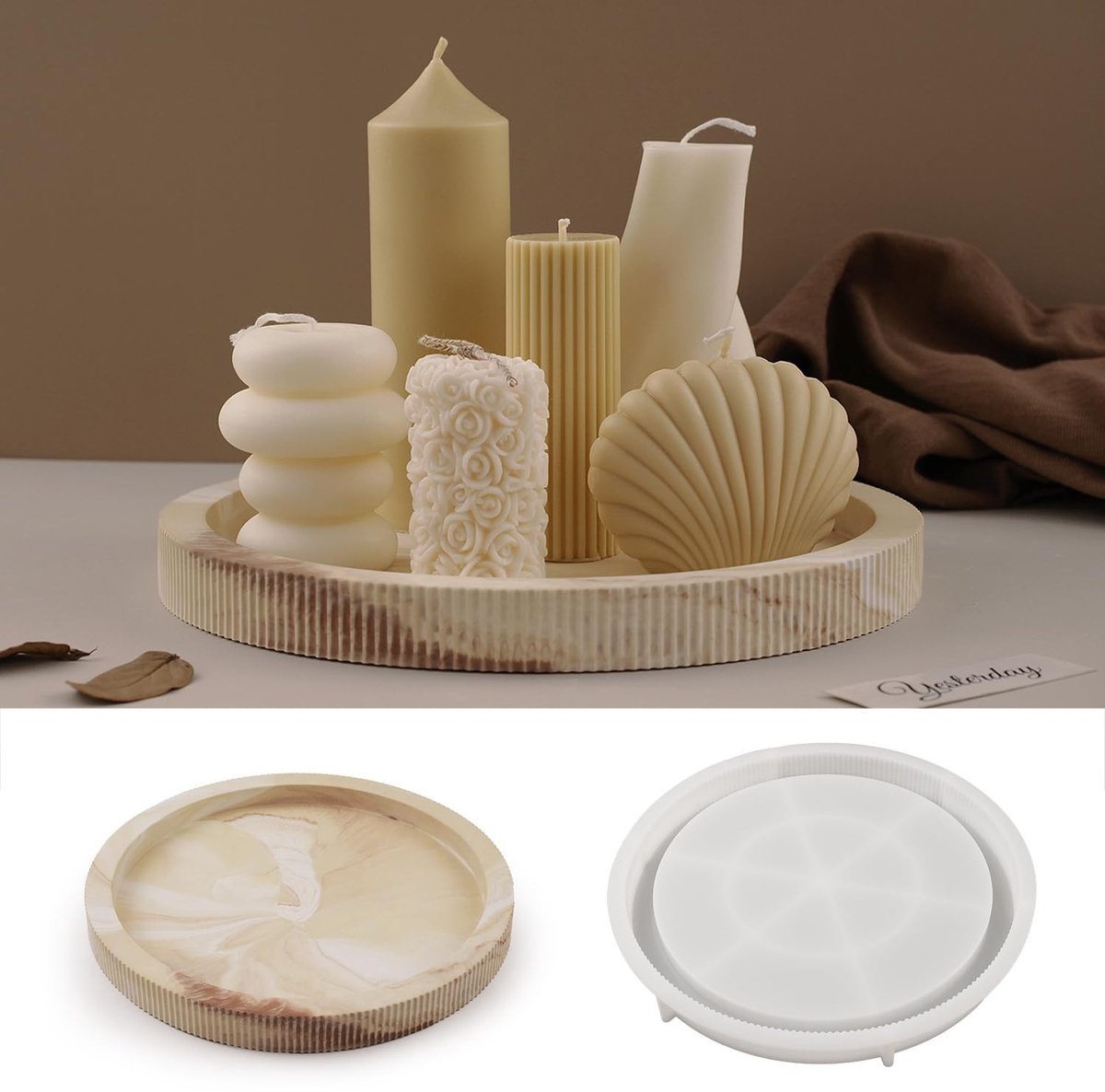 Omgoods - Silicone Bakvorm met Groeven voor Decoratieve Moulds - 25 x 2 cm