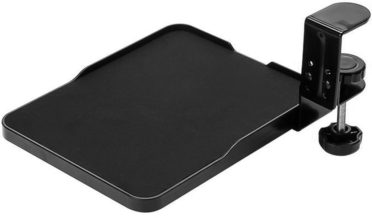 Omgoods- Muislade Ergonomisch Ontwerp - Uitschuifbaar - Onder Bureau - Muisplatform - Klemontwerp - Ruimtebesparend