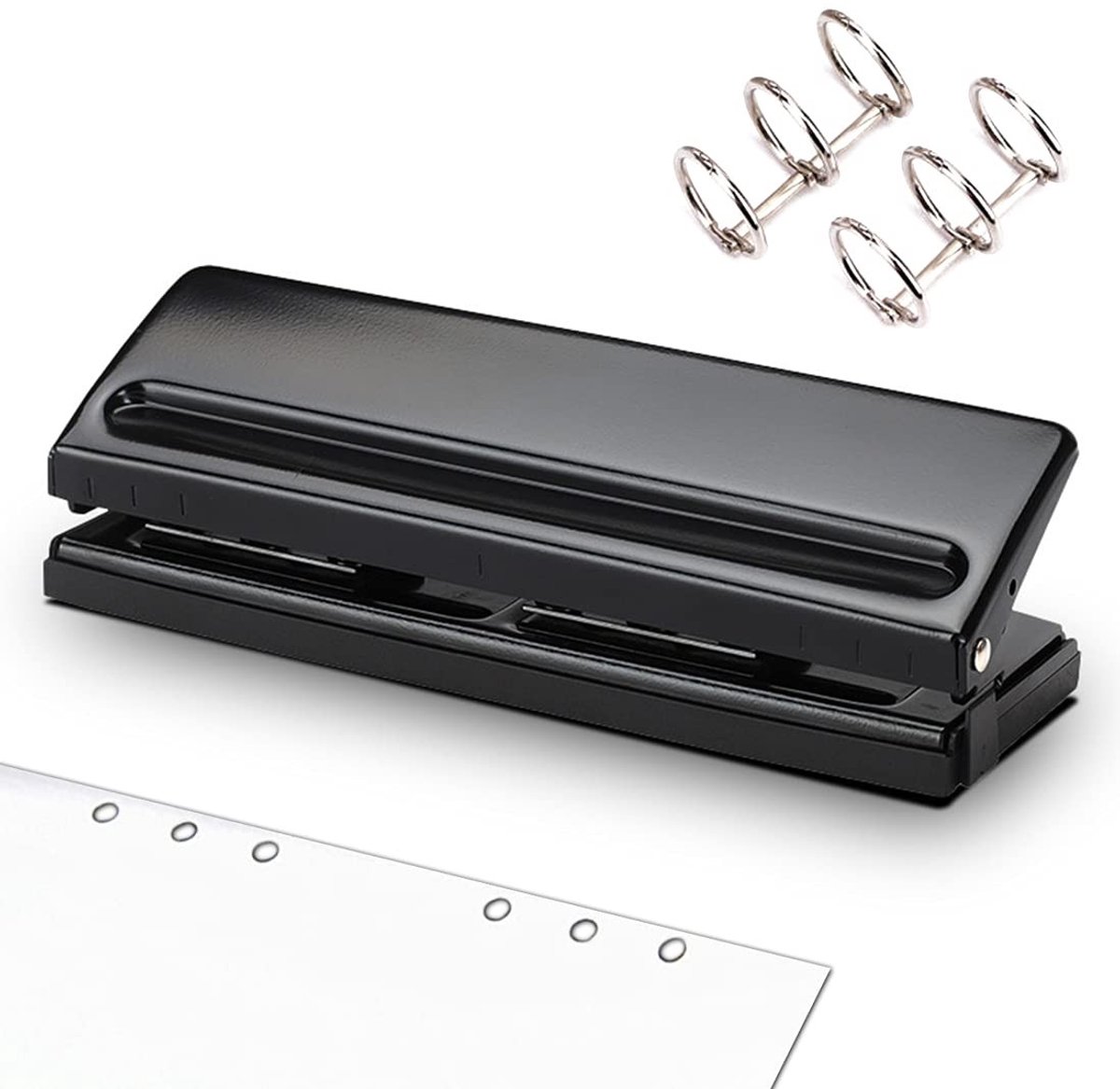 Omgoods - 6-Gats Perforator - Instelbare Afstanden voor A5, A4 en Foto's