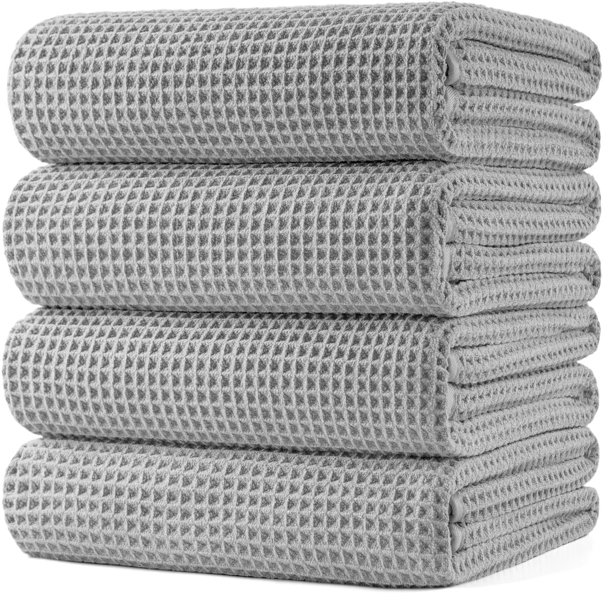 Omgoods - Microfiber Waffle Badhanddoek - Sneldrogend - 430 GSM - 76.2x152.4cm