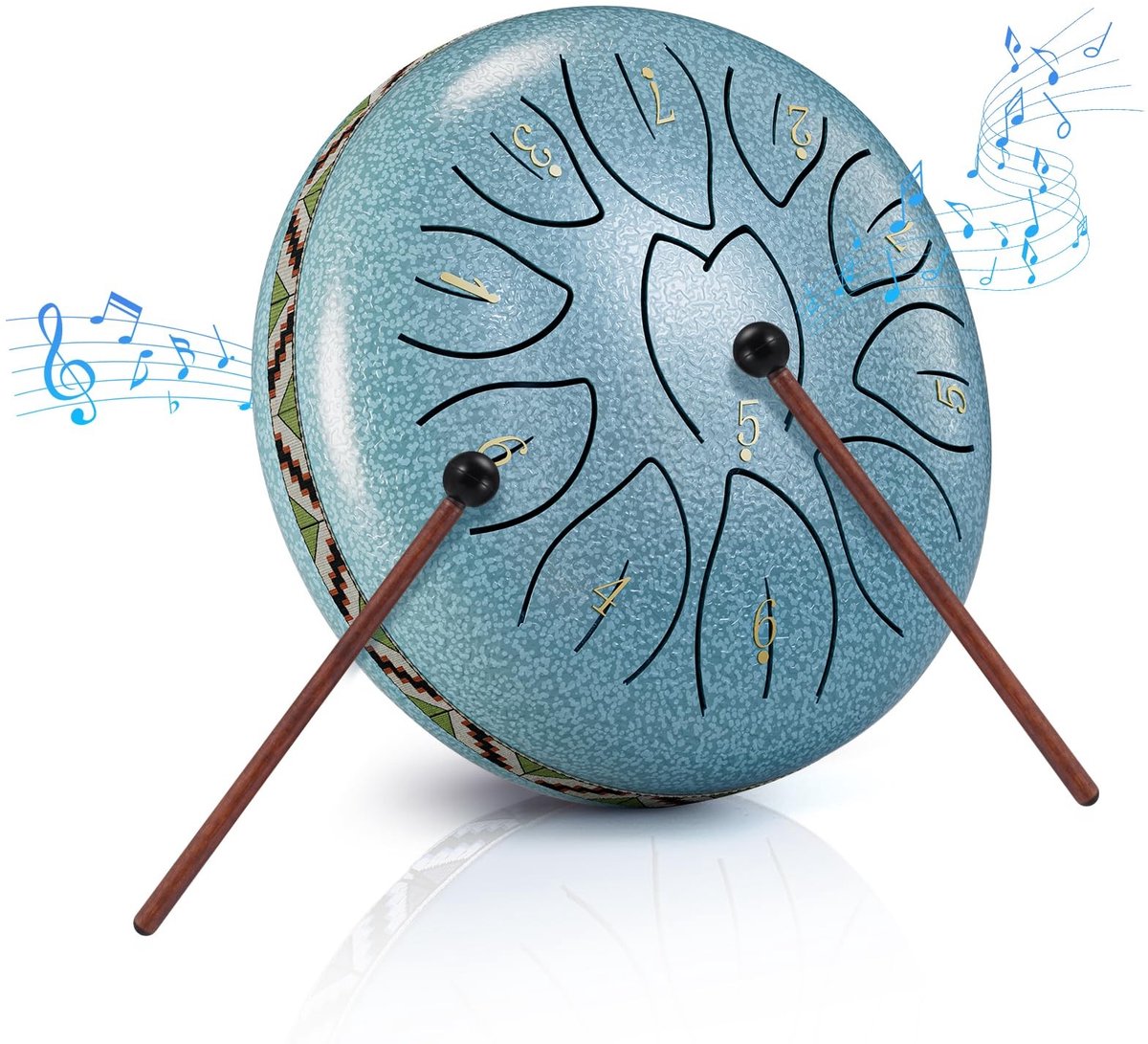 Omgoods - Stalen Tongtrommel 15 cm met 11 Noten