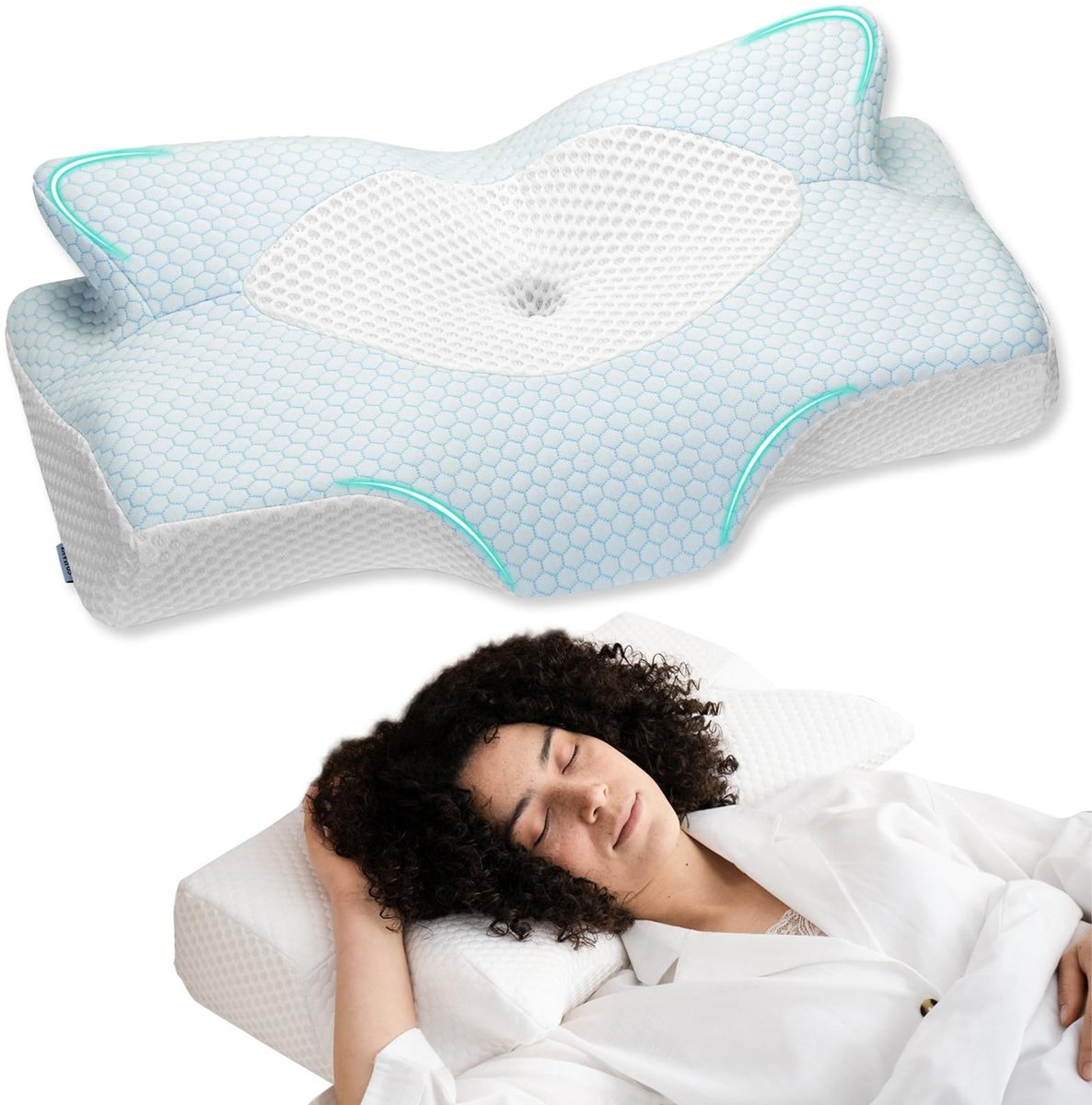 Omgoods - Ergonomisch Memory Foam Nekkussen voor Optimale Ondersteuning