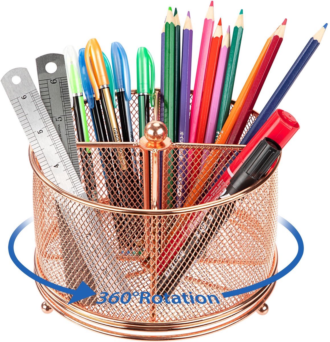 Omgoods - Draaibare Pennenhouder - Multifunctionele Organizer met 360 Graden Rotatie
