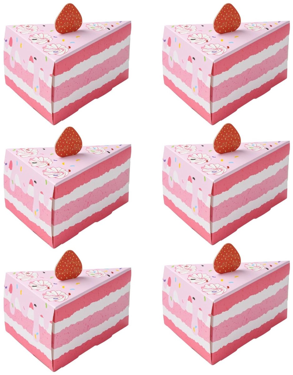 Omgoods - 30 Stuks Aardbei Cake Vorm Papieren Dozen - Leuke Verpakking voor Traktaties