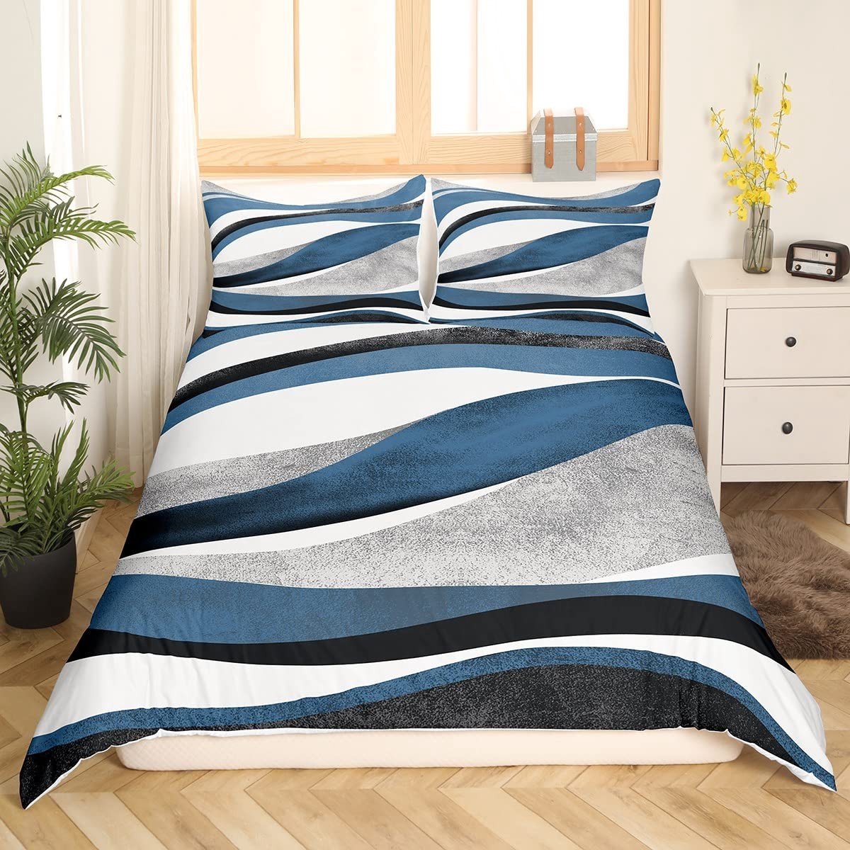 Omgoods - Geometrisch Duvet Cover Set voor Kinderen - Super King Microfiber