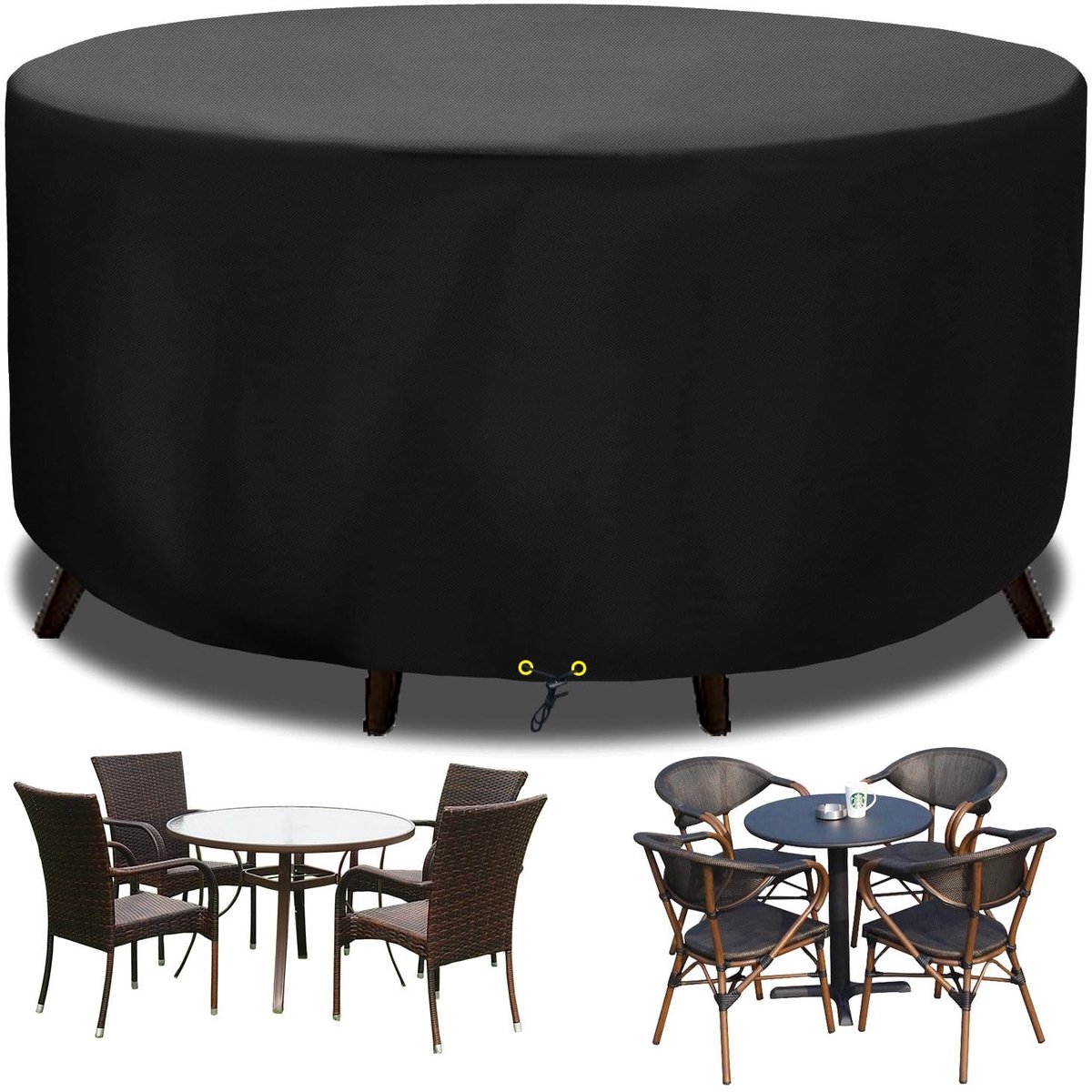 Omgoods - Waterdichte Tuin Tafel Cover Ø130 x 70 cm met Trekkoord