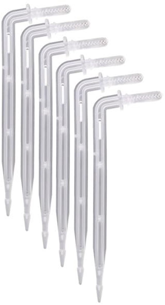 Omgoods - 50 stuks Transparante Bocht Druppelaars - Voor Tuin en Potplanten Irrigatie