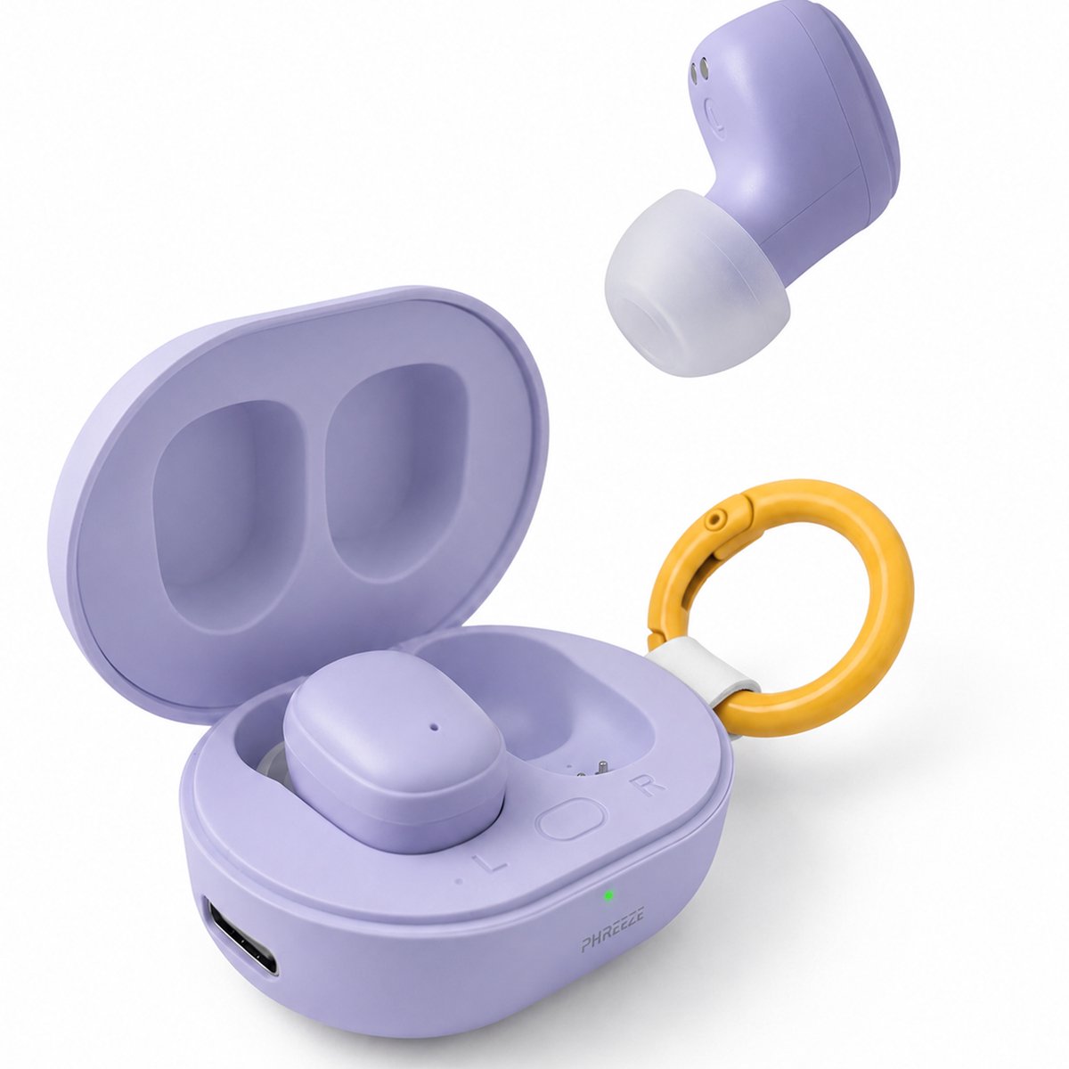 Phreeze Buds Mini - Draadloze Oordopjes - Paars - Leuk & Mooi - Nieuwe Bluetooth 5.4 Oortjes - Muziek, Bellen & Sporten