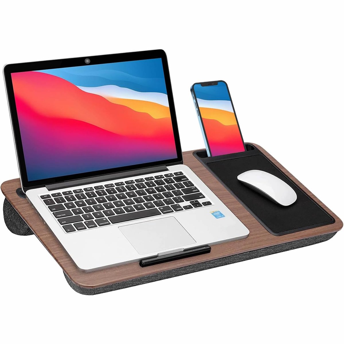 Omgoods - Multifunctionele Laptop Bureau met Lade en Muismat - Walnoot