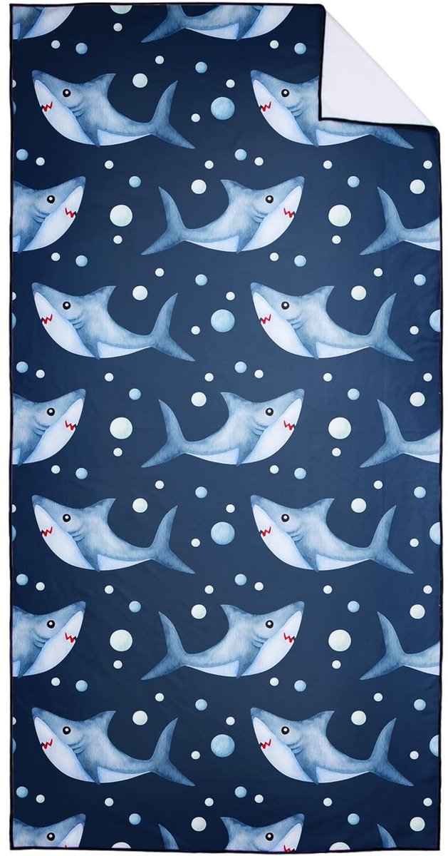 Omgoods - Schattige Strandhanddoek, 90 x 180 cm, Sneldrogend, Zandvrij, Zee Dieren