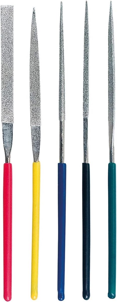 Diamantnaaldvijlset - Werkplaatsvijlen Vijlenset - Fijne Bewerkingen - Diamantcoating - 5-delig - Niet gespecificeerd