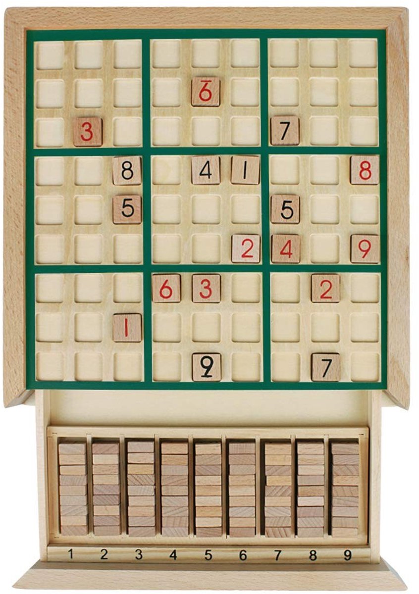 Omgoods - Sudoku Houten Puzzelbordspel met Lade - SD-02