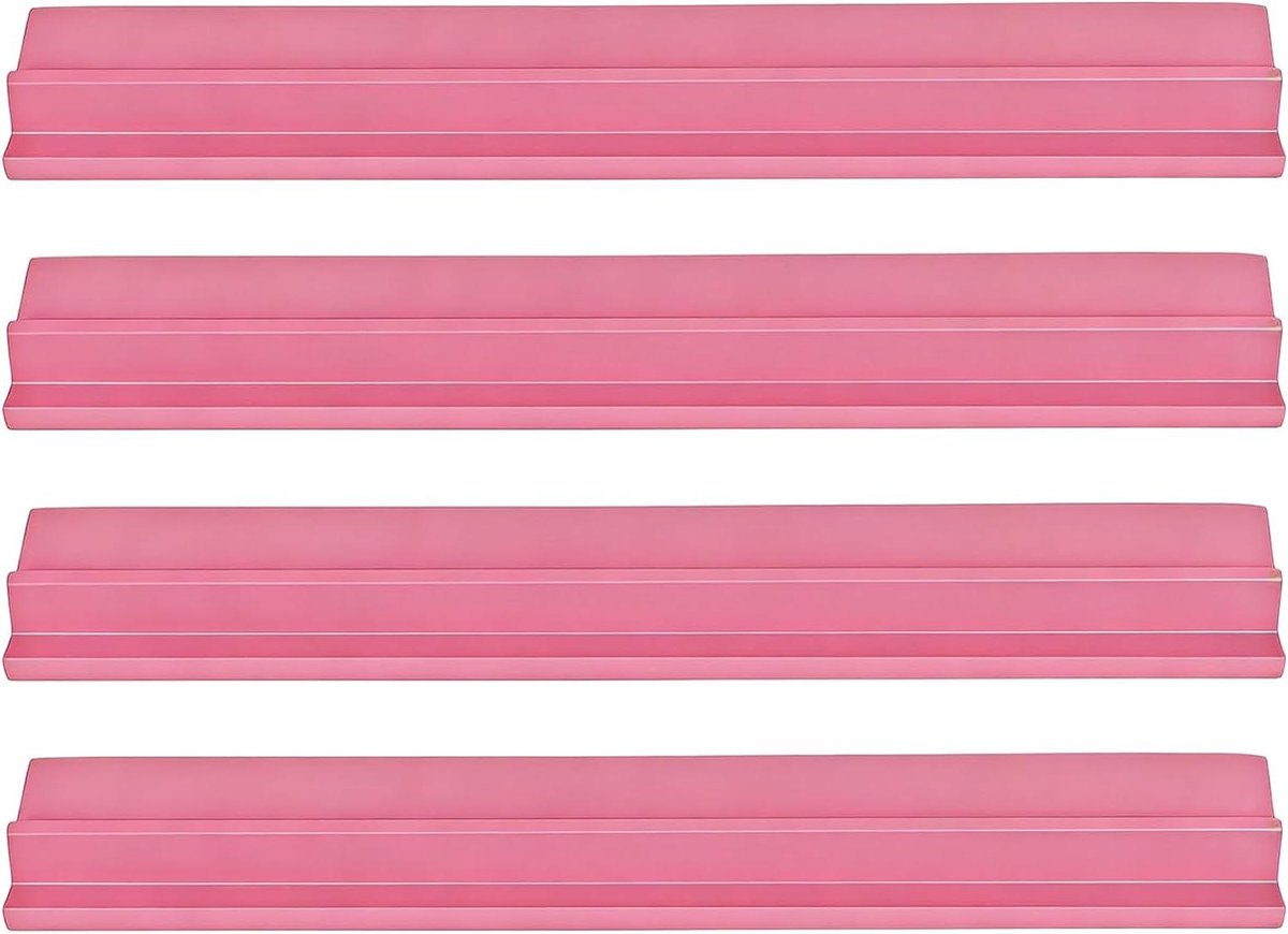 Mahjong Speelplank - Tegelhouder Spelaccessoire - Gezellig Spelen - Gecategoriseerde Vakken - 44 x 14.5 x 6.5 cm - Roze