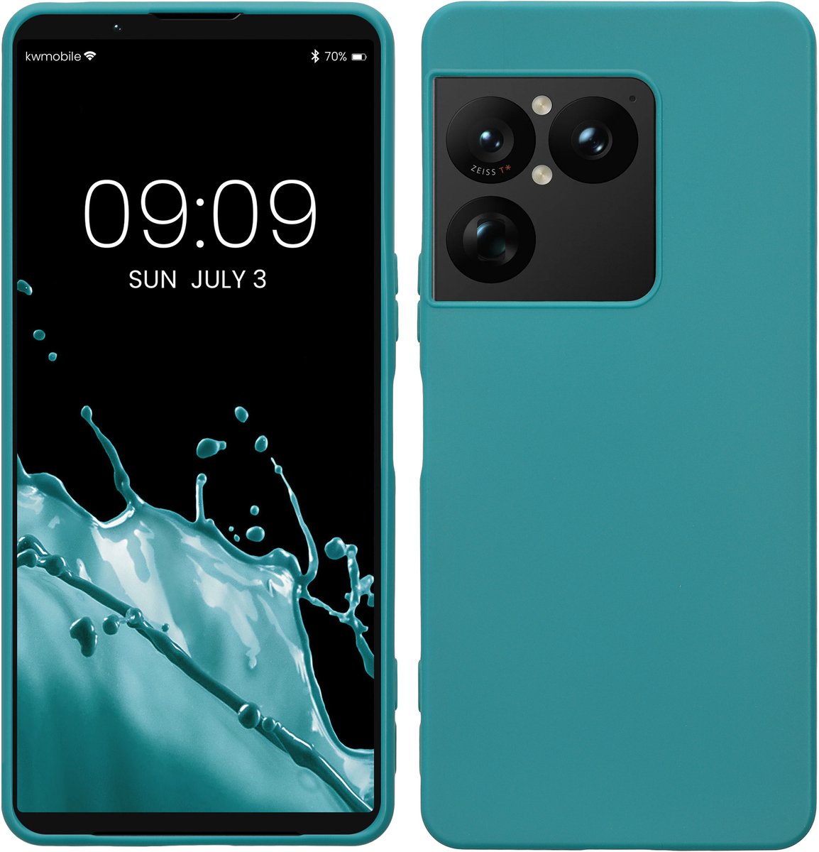 kwmobile telefoonhoesje geschikt voor Sony Xperia 1 VIII - Hoesje voor smartphone - Back cover in mat petrol