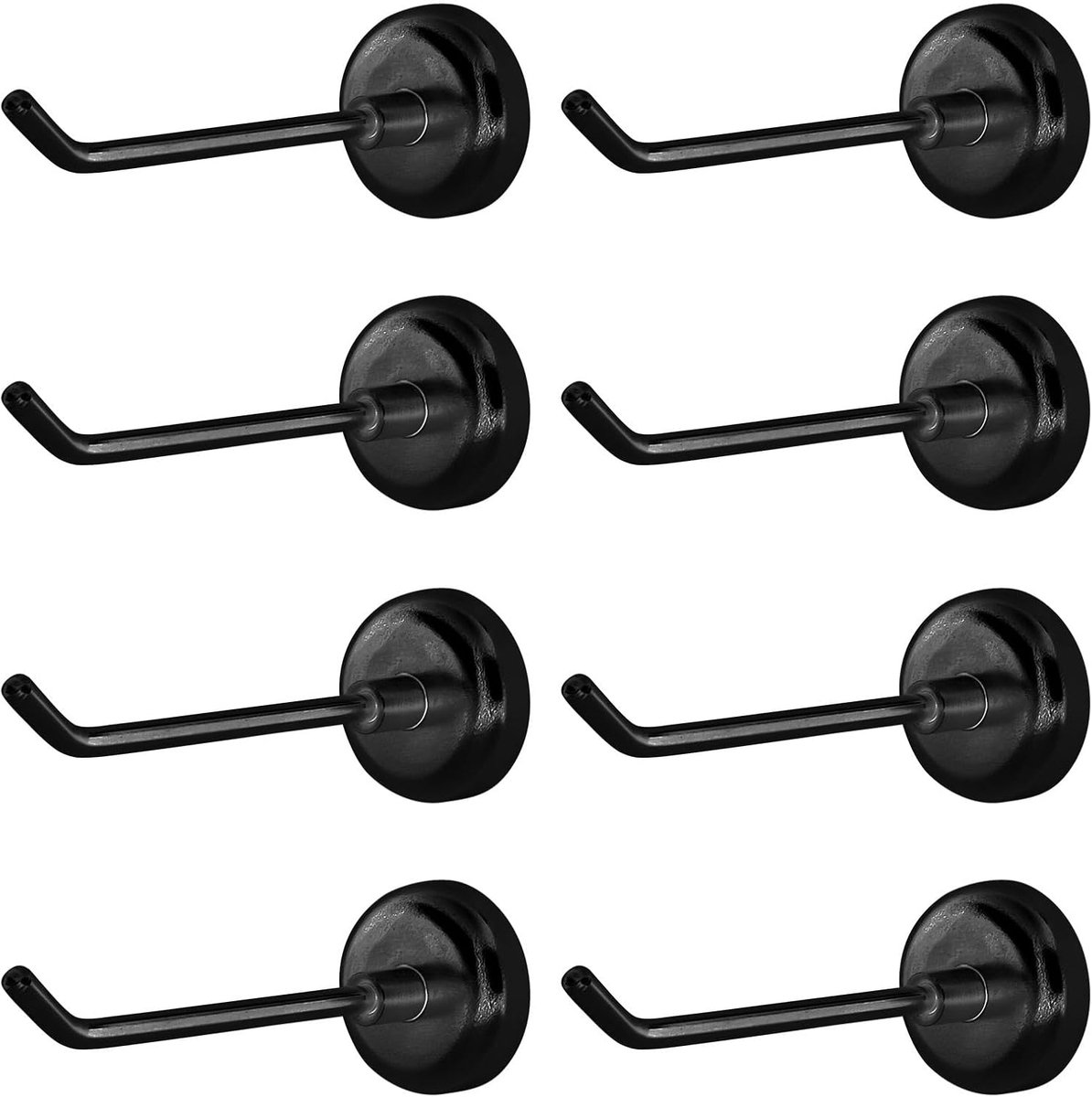 SnelShoppen - 8 Stuks Magnetische Haken, Sterke Magnetische Hangers Tot 1.5kg, Duurzame Wandhaken voor Keuken, Koelkast, Garage, Kluis, Cruise Ship Es