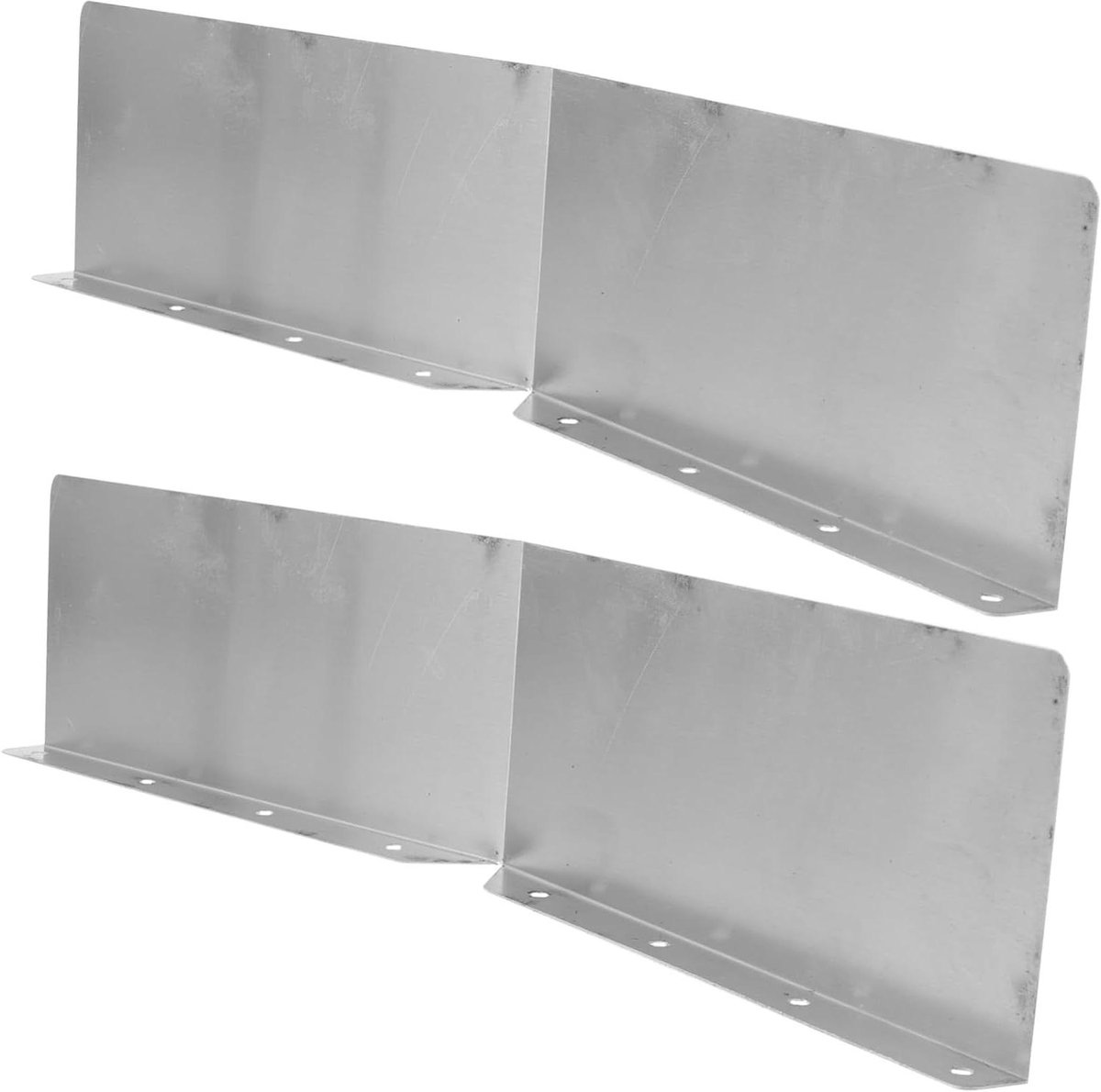 Gootbeschermers - Regengoot Spatlap - Huis Beschermen - Voorkomt Fundamentschade - 40x9CM - Zilver