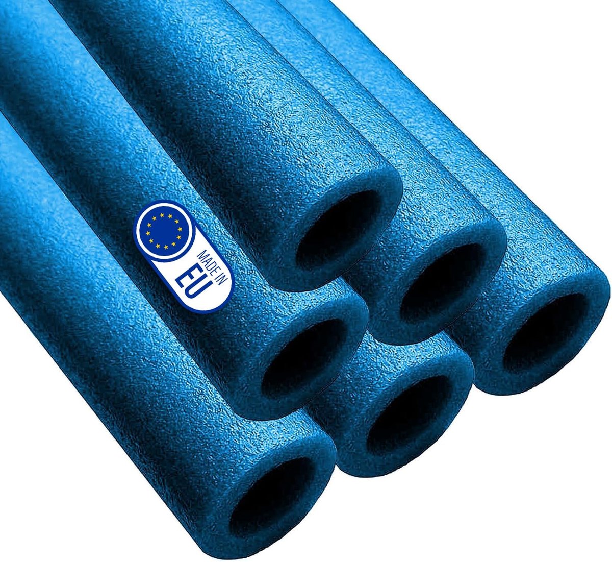 SnelShoppen - 6 x Trampoline Foam Cover, Vervangende Buizen, Beschermende Pad voor Trampoline, 6 x 180 cm, Blauw, UV-bestendig, Waterdicht, Herbruikba