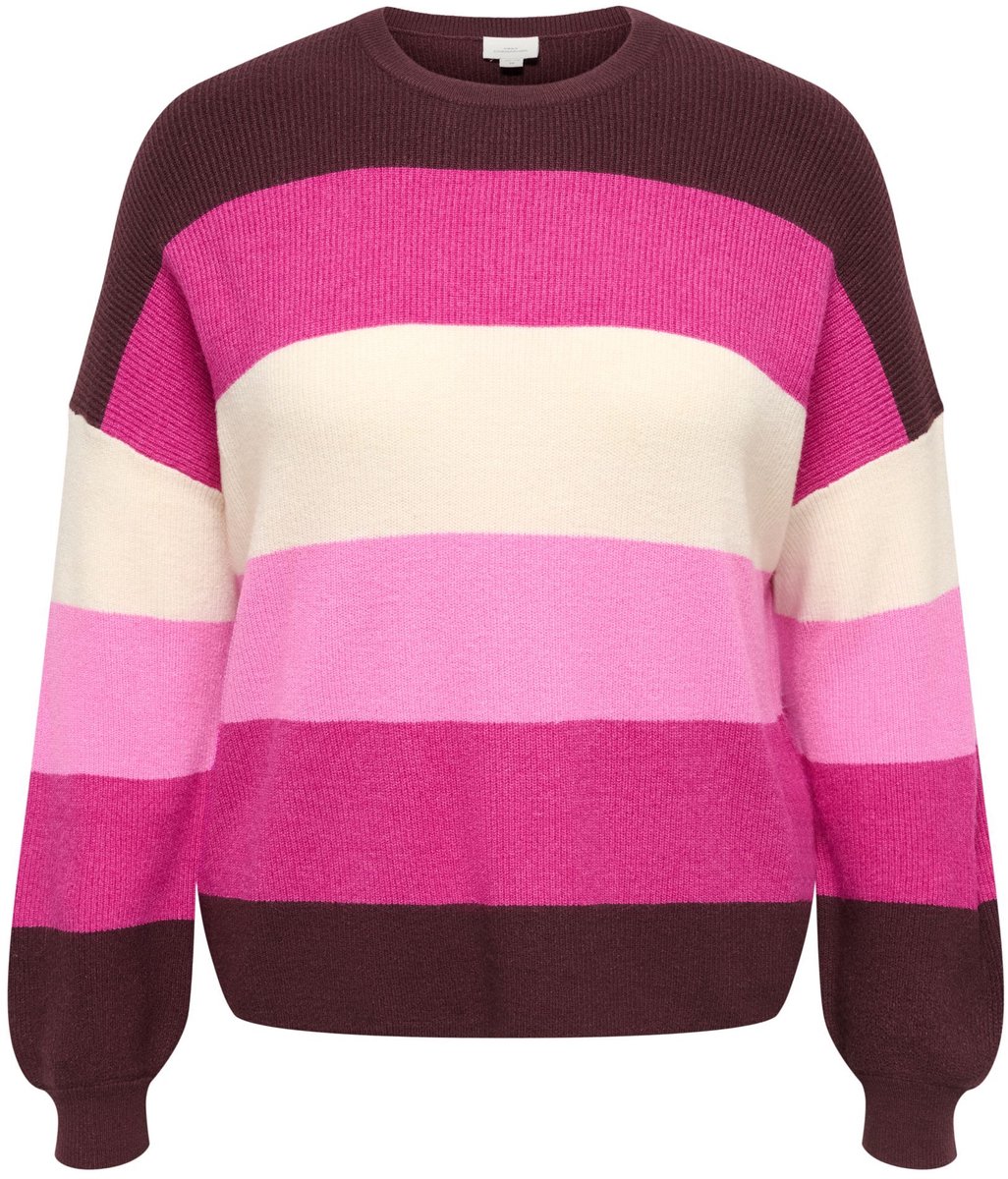 ONLY CARMAKOMA - CARATIA L/S STRIPE PULLOV KNT NOOS - Meisjes - Gebreide truien