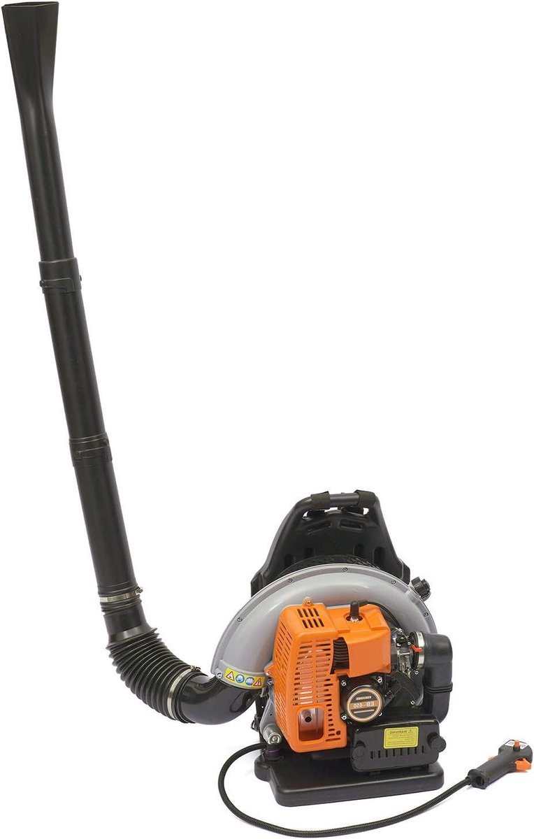Benzine Bladblazer - Tuinblower Krachtig - Tuin Onderhouden - Lage Brandstofconsumptie - 63 cc - Oranje