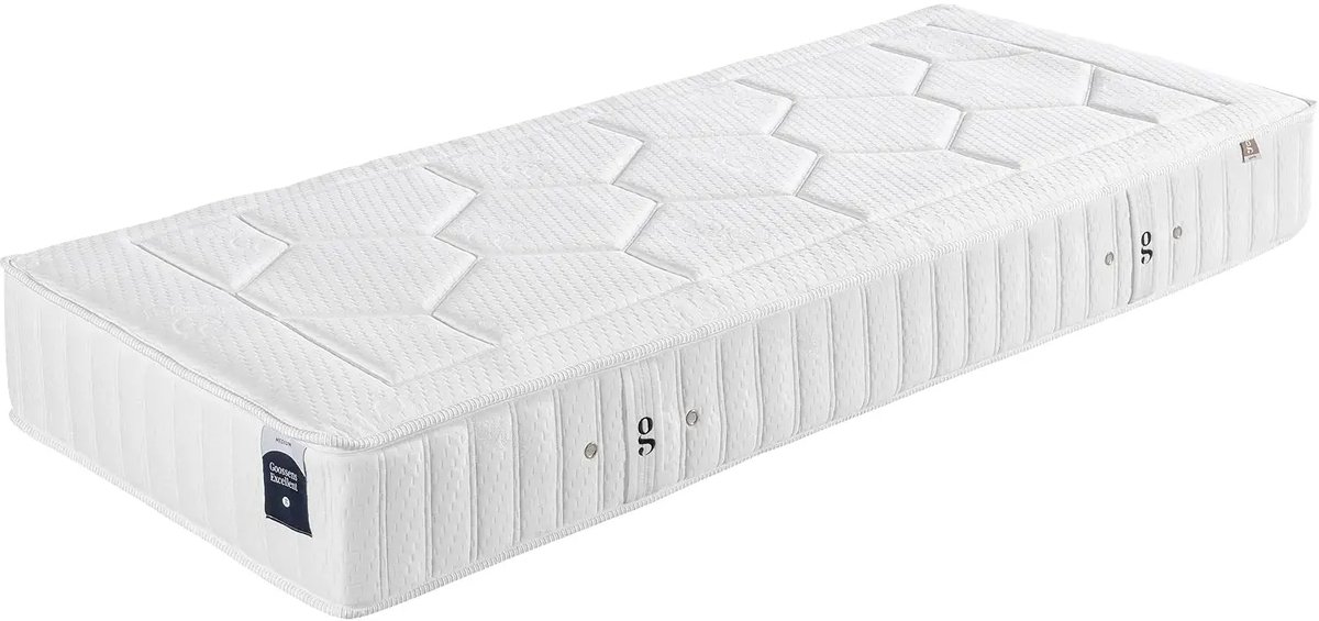 Goossens Matras Goossens Excellent - 90 x 210 cm pocketvering - medium Wit