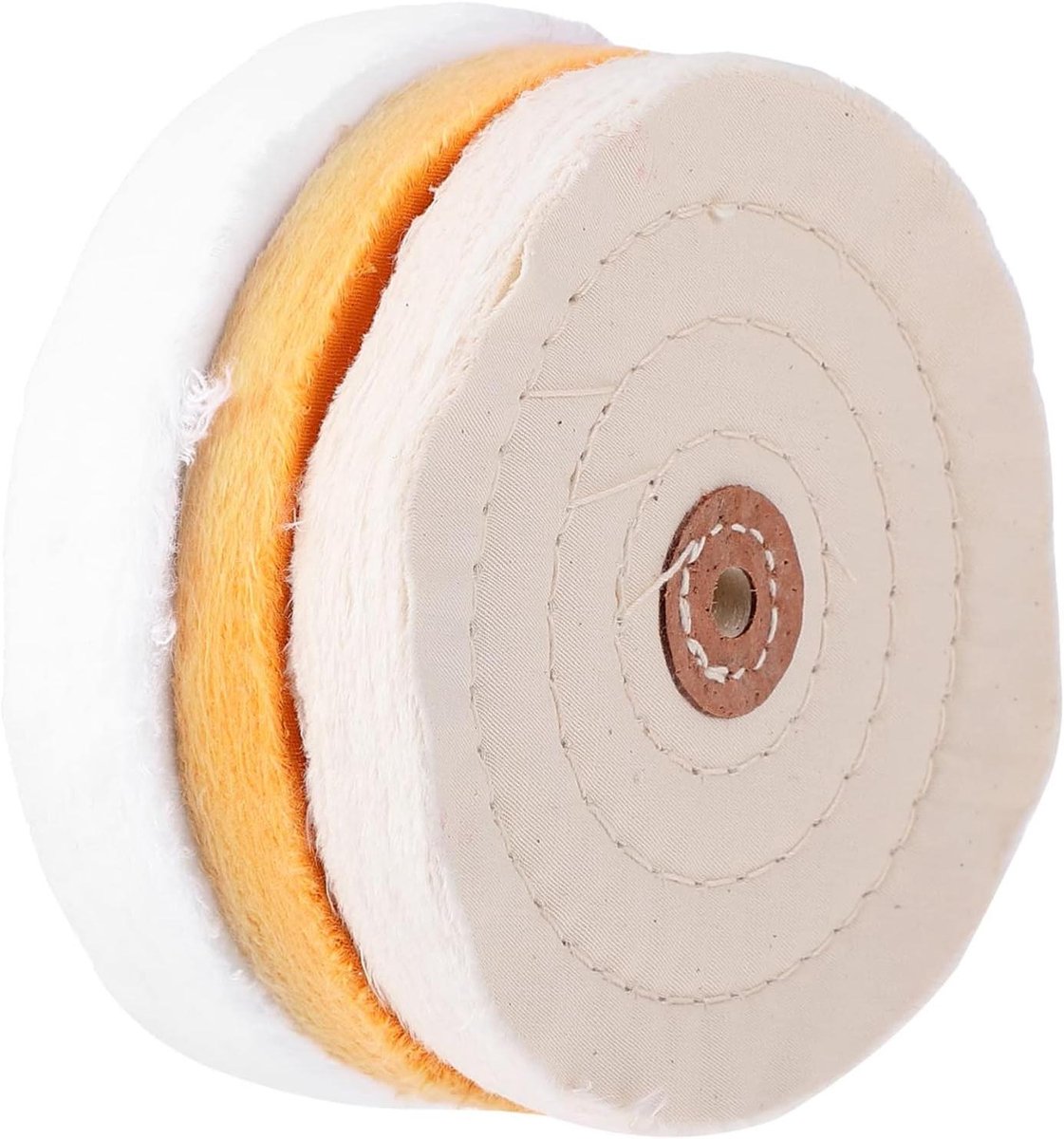 Polijstschijf Set - Polijstpads - Oppervlakken Polijsten - 3 Delig - 15 cm - Wit Geel Beige