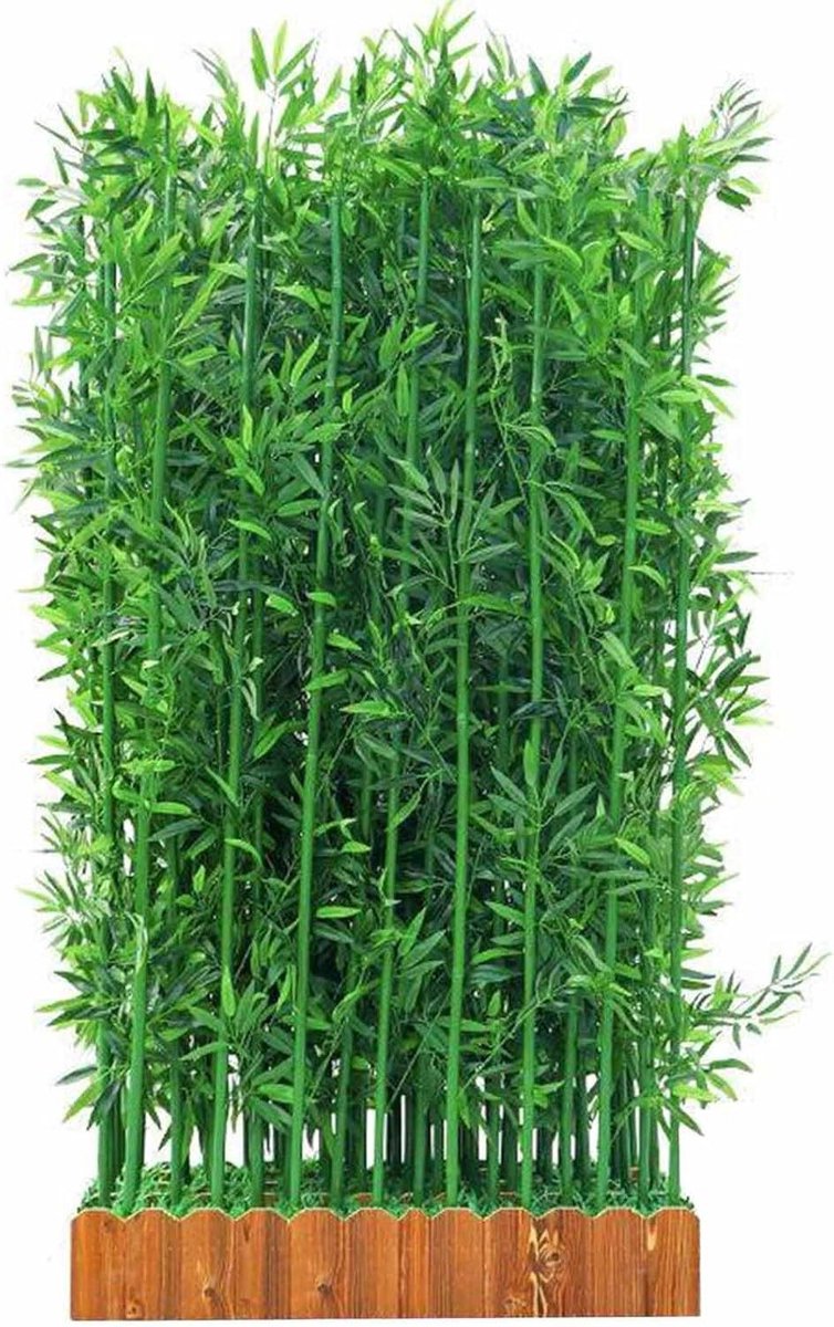 Kunstmatige Bamboe - Nep Bamboeplant - Ruimte Verfraaien - Hoge Dichtheid Bladeren - 15 m - Groen