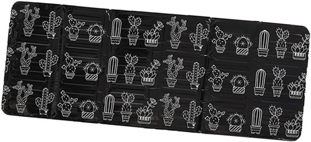 Oliescherm 2 Stuks - Spatbeschermer Keuken - Koken Beschermen - Opvouwbaar Aluminiumfolie - 84 x 32.5 cm - Zwart