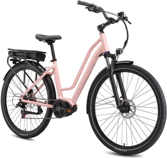 Maxtron Urban8 Elektrische stadsfiets - 28 inch - Ananda M60 middenmotor - 70 Nm hoog koppel - 460,8 Wh accu - 70 km actieradius - hydraulische schijfremmen - koppelsensor - Shimano versnellingen - roze van Maxtron — afbeelding 2