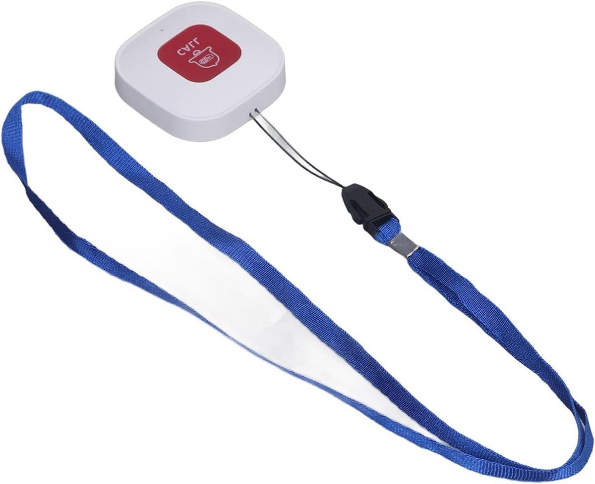Noodknop Senioren - Alarmknop Zorg - Directe Hulp Oproepen - Draadloze Wifi Connectiviteit - 10m Bereik - Wit