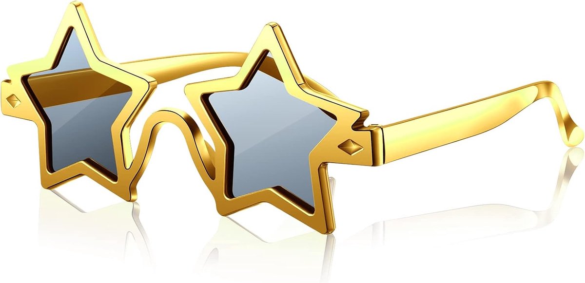 Sterrenbril Gouden Stervormige Zonnebril Grappige Pentagram Bril