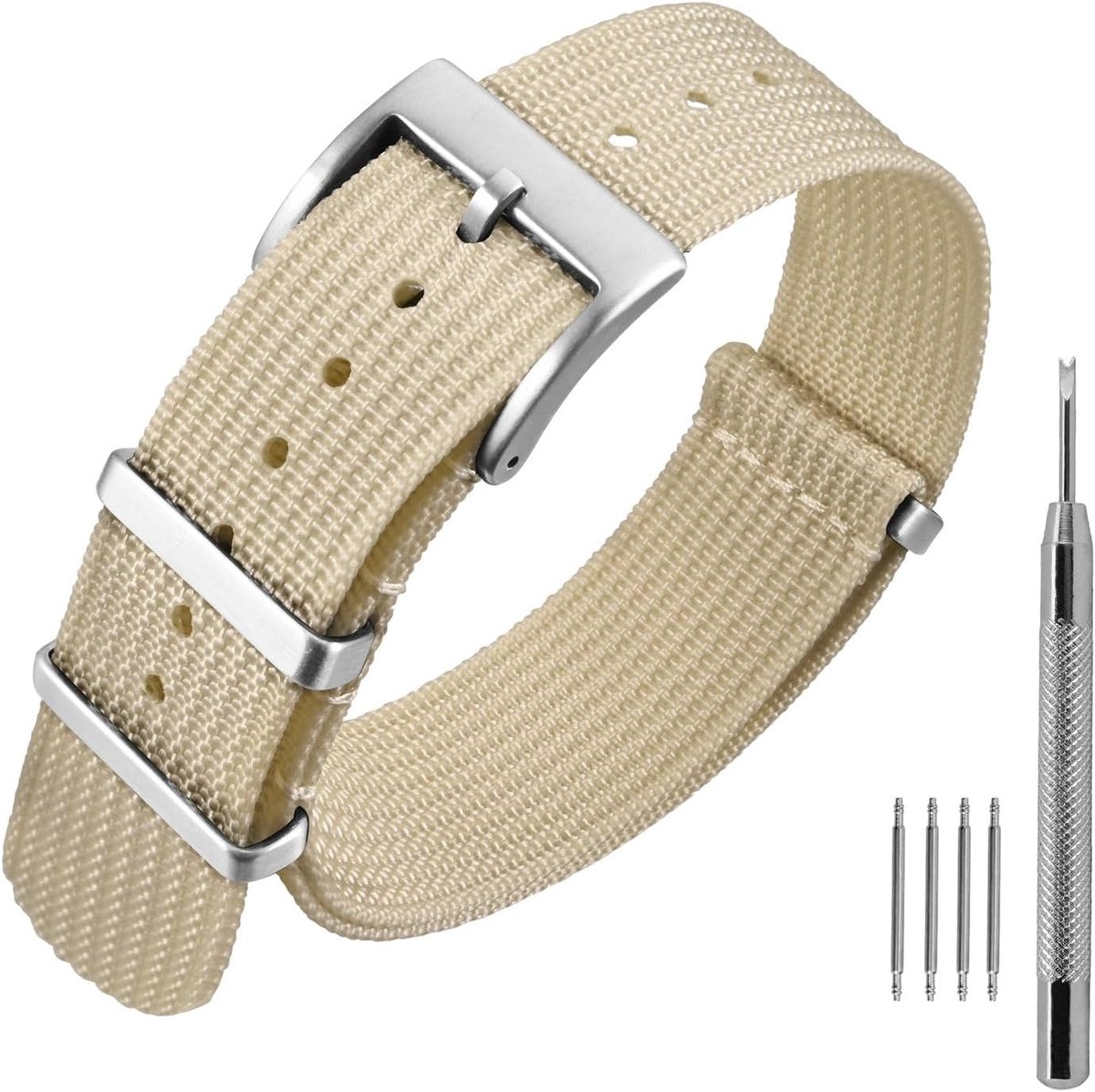 Nylon horlogebandje, 16 mm, 18 mm, 20 mm, 22 mm, waterbestendige