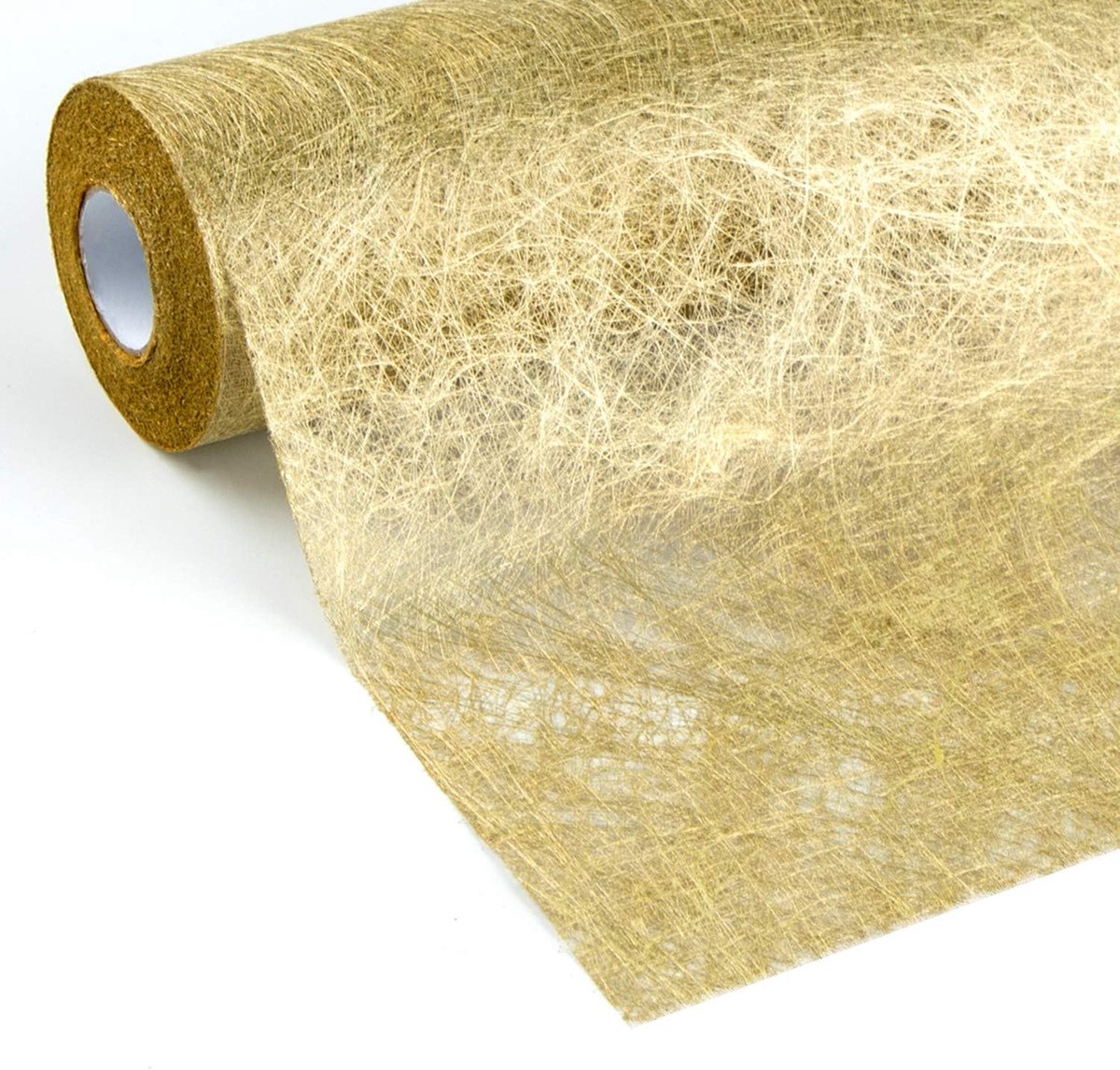 Herbruikbare decoratieve metaalachtige gouden tafelloper van niet-geweven stof, glimmende tafeldecoratie voor feesten, vieringen, bruiloften (goud, 30 cm x 25 m)