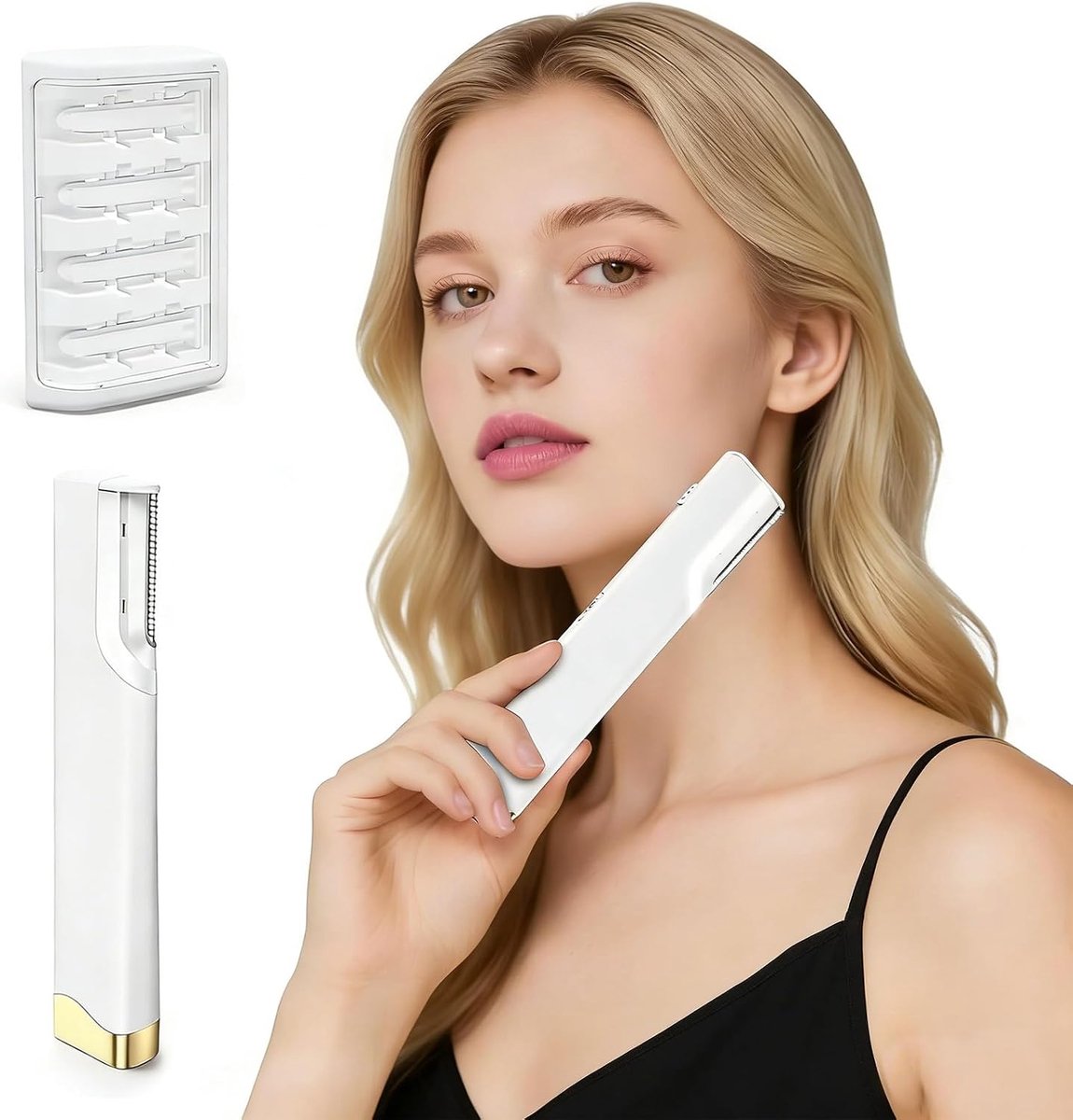 Sonic dermaplane scheerapparaat - 3-traps oplaadbaar - met ledlicht - zachte perzikpluisverwijdering - ShopVlot
