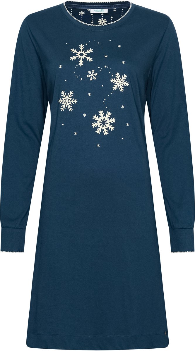 Rebelle MyRebelle- Nachthemd - Snowy Sparkles - Bio Katoen - Blauw