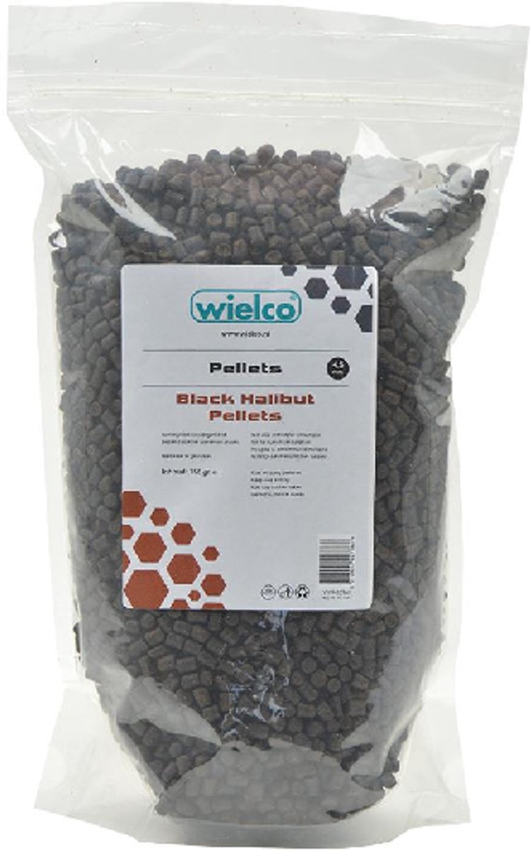 Wielco black halibut pellets 4,5mm 750 gram