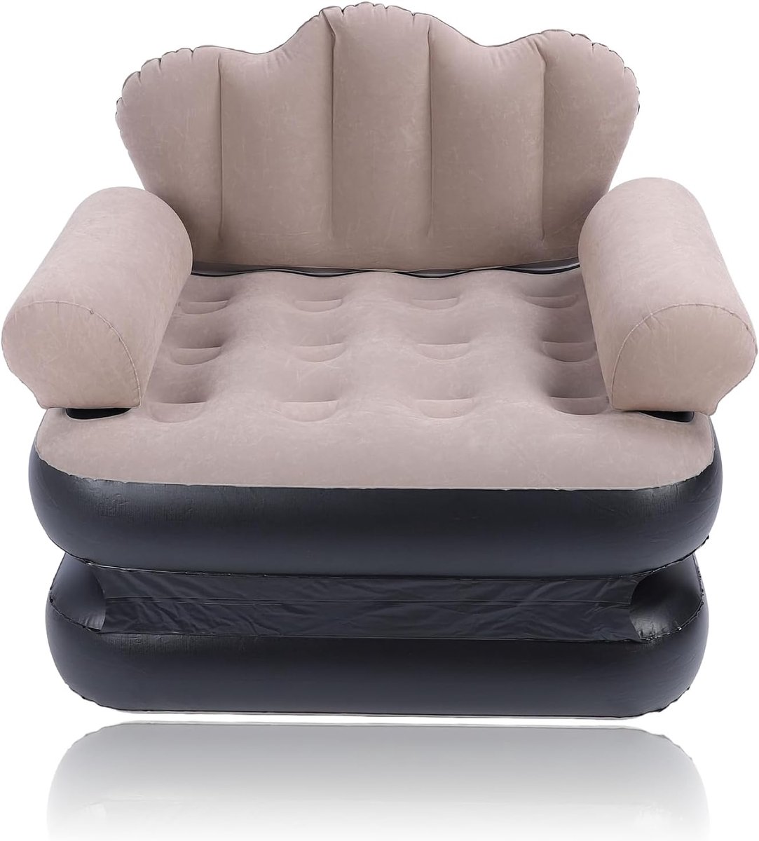 Opblaasbare Sofa - Zacht Flocked PVC - Multifunctioneel - Ideaal voor Thuis en Kamperen - ShopVlot