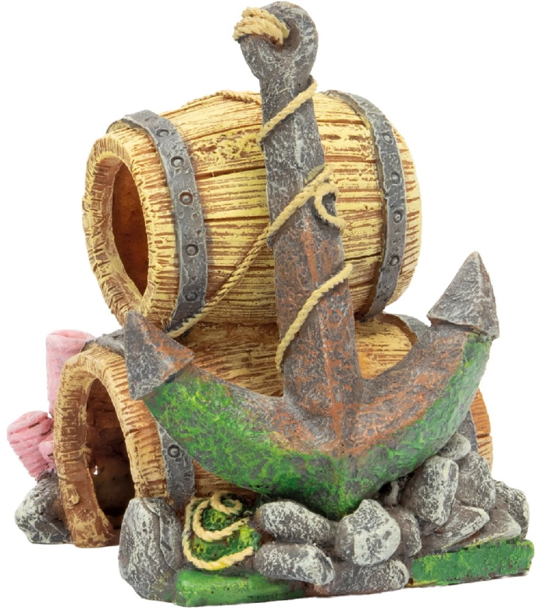 Decoratie kruik anker 9,3x7,5x10cm