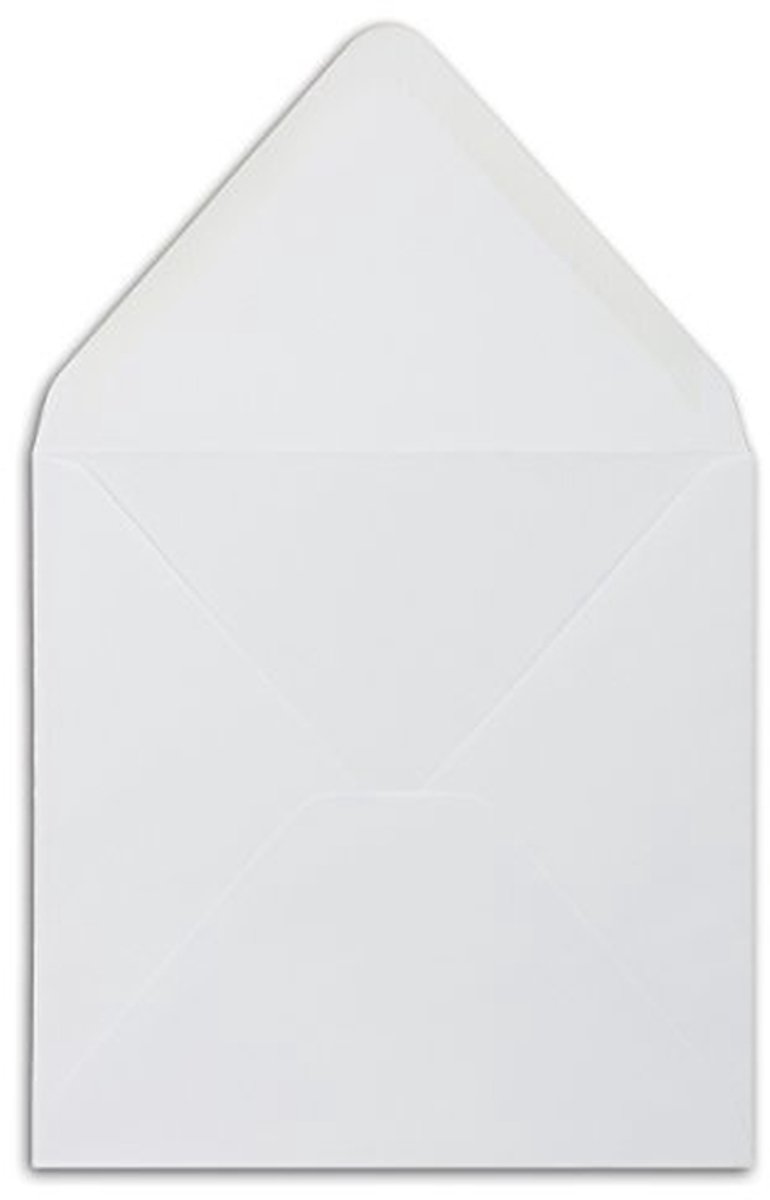 Vierkante Enveloppen - Wenskaart Enveloppen - Kaarten Versturen - Zonder Venster - 16x16 cm 25 Stuks - Wit