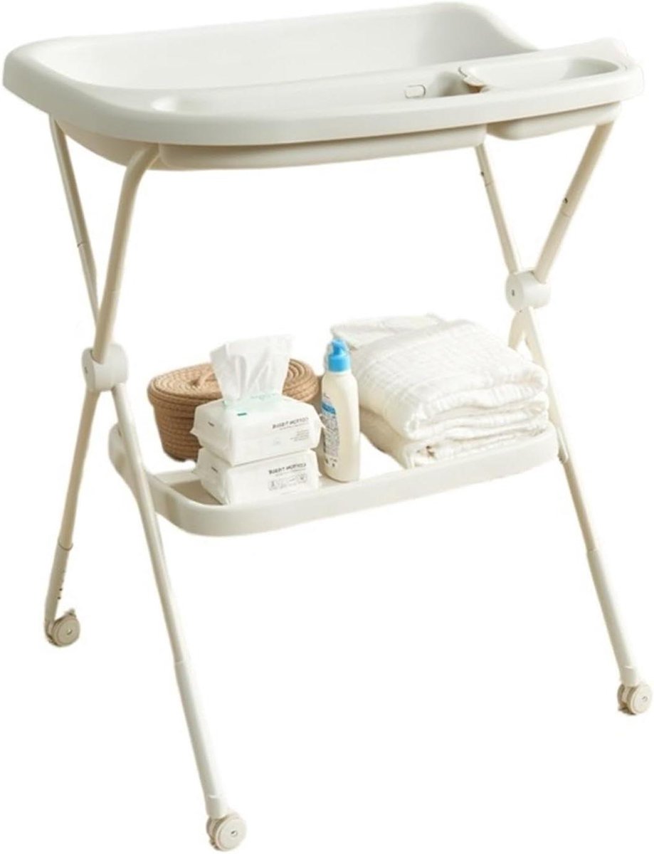 Draagbare Verschoontafel - Baby Aankleedunit - Baby Verzorging - Opvouwbaar Ontwerp - Compact Formaat - Wit