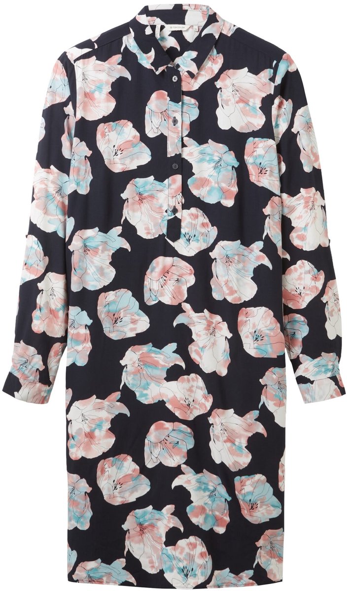 Tom Tailor - Jurk - Maat 40 - Vrouwen - 32413 tie dye f - Viscose