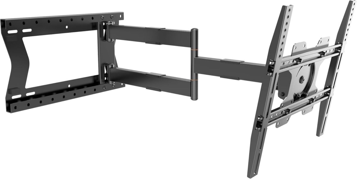 SnelShoppen - TV wandbeugel 32-75 inch met lange arm, full-motion muurbeugel tot 80 cm, max 60 kg, swivel 180°, VESA 400x400, sterke TV houder voor wo