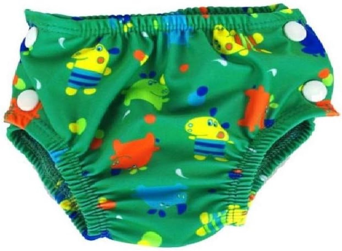 SnelShoppen - Popolini Zwemluier Zwemdiaper voor Baby's - Hippo Splash - Maat S (3-6 kg) - Veilig, Aanpasbaar en Comfortabel - Ideaal voor Zwembad en