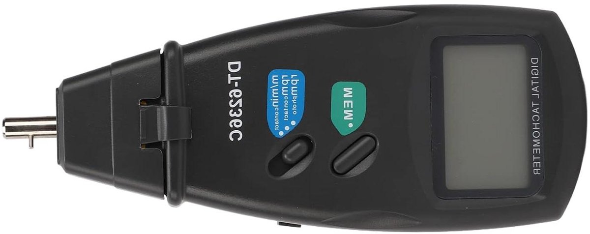 Digitale Toerenteller - Opto-elektronische Meter - Snelheid Meten - Contactloos en Contact - 96 Data Sets - Grijs