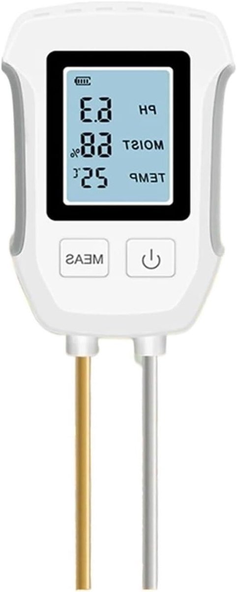 Bodem pH Meter - Bodemtester Vochtigheid - Planten Verzorgen - Digitale Bodemanalyse - pH 3-9 - Zwart