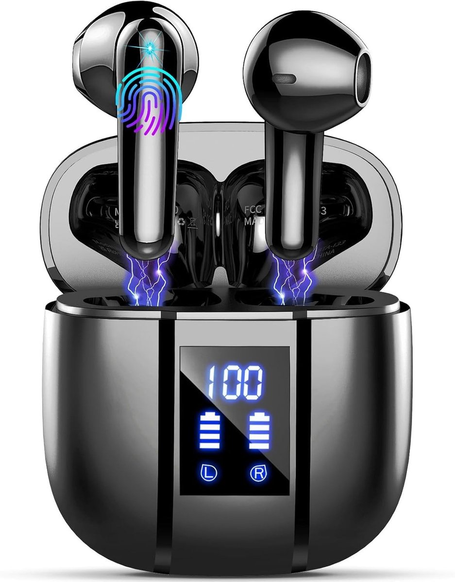 Omgoods - Draadloze Bluetooth Hoofdtelefoon met 48 uur Speeltijd en Ruisonderdrukking