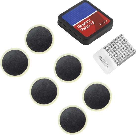 Reparatiepatches Fietsband - Lekke Band Kit - Onderweg Repareren - Lijmloze Hechting - 6 Stuks - Zwart — afbeelding 3
