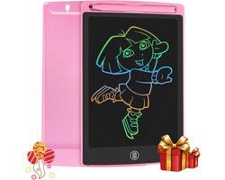 Kleurrijke LCD-schrijftablet, 8,5 inch tekentafel Grafische tablet Lock-Key handschrift Doodle tekenblok Kinderspeelgoed Cadeaus voor jongens Meisjes (roze)