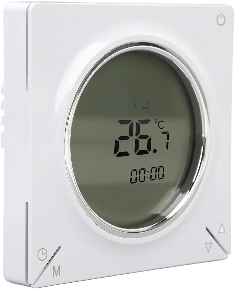 Omgoods- Thermostaat Geheugenfunctie - LCD Temperatuurmeter - 16A Hoge Belasting - Verstelbaar 41-113 °F - Eenvoudige Installatie - ABS Materiaal - Verwarmingsregelaar