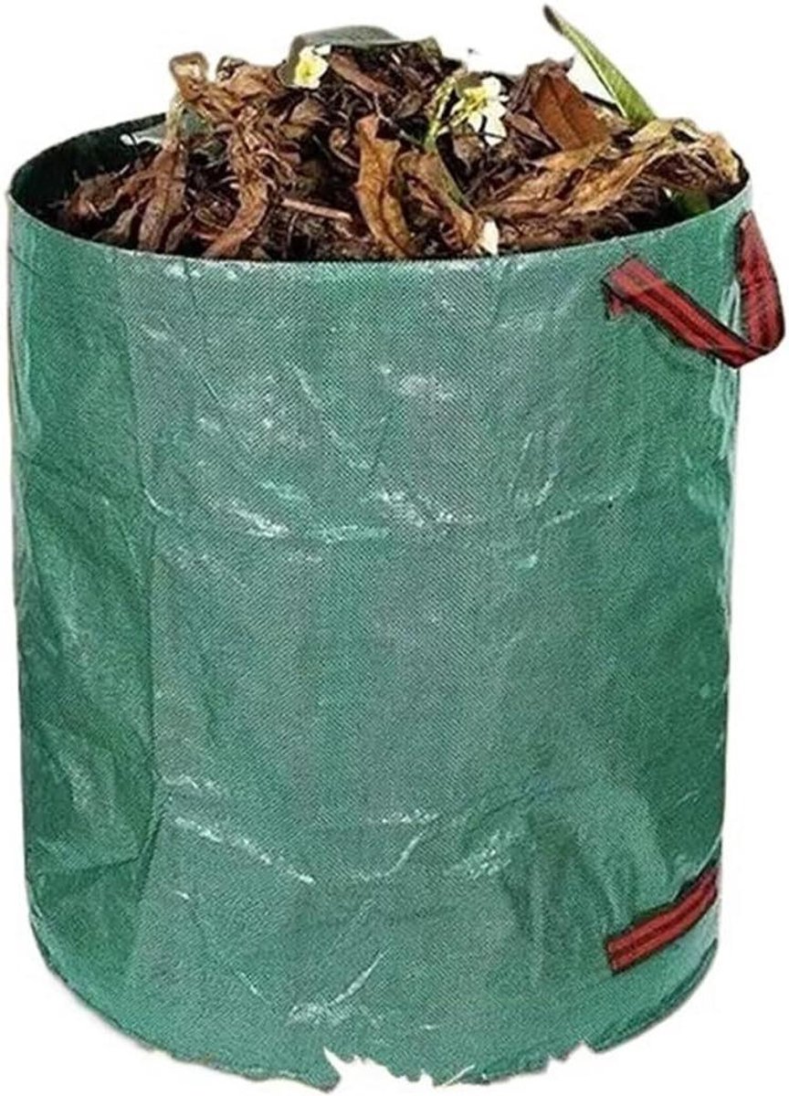 Herbruikbare Tuinzakken - Afvalzakken Tuin Compostzakken - Tuinafval Verzamelen - Heavy Duty Ontwerp - Tot 500L - Groen