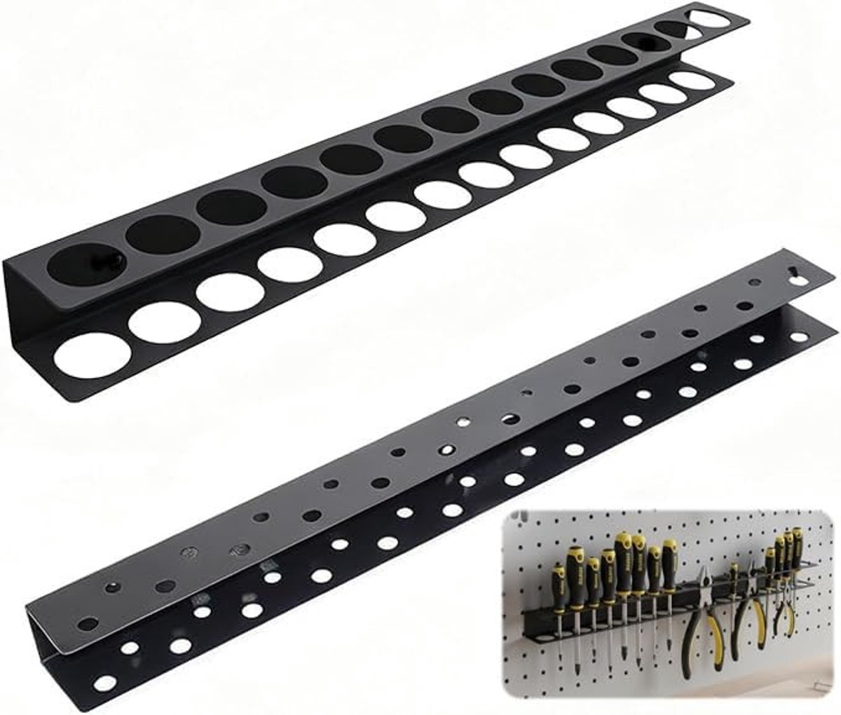 Omgoods - Wandgereedschapshouders 40 cm - Organizer voor schroevendraaiers en klemmen